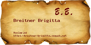 Breitner Brigitta névjegykártya